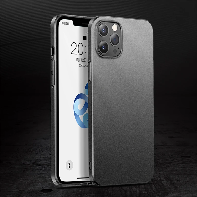 For iPhone 12 Pro Case Cyan Shockproof Hard PC Ultra Thin Frosted Cases For Apple iPhone 11 12 13 Pro Max Mini Cover