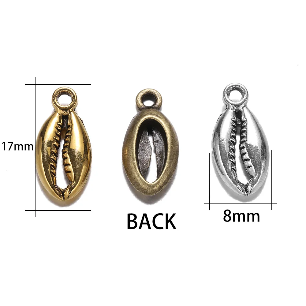 20 шт./лот позолоченный античный богемный Cowrie ракушки Очаровательная подвеска для