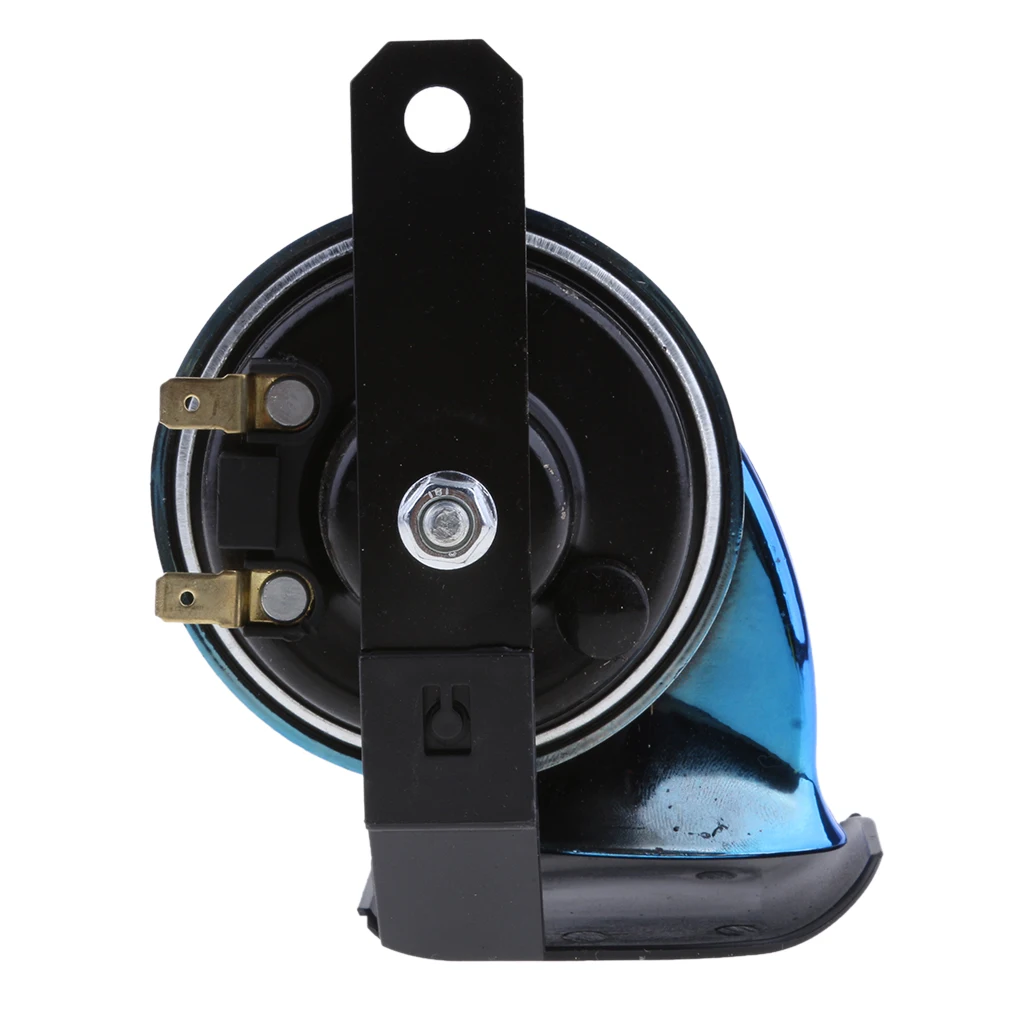 Car Motorcycle 130dB Loud Snail Air Horn Siren Waterproof 510hz 12V DC Blue