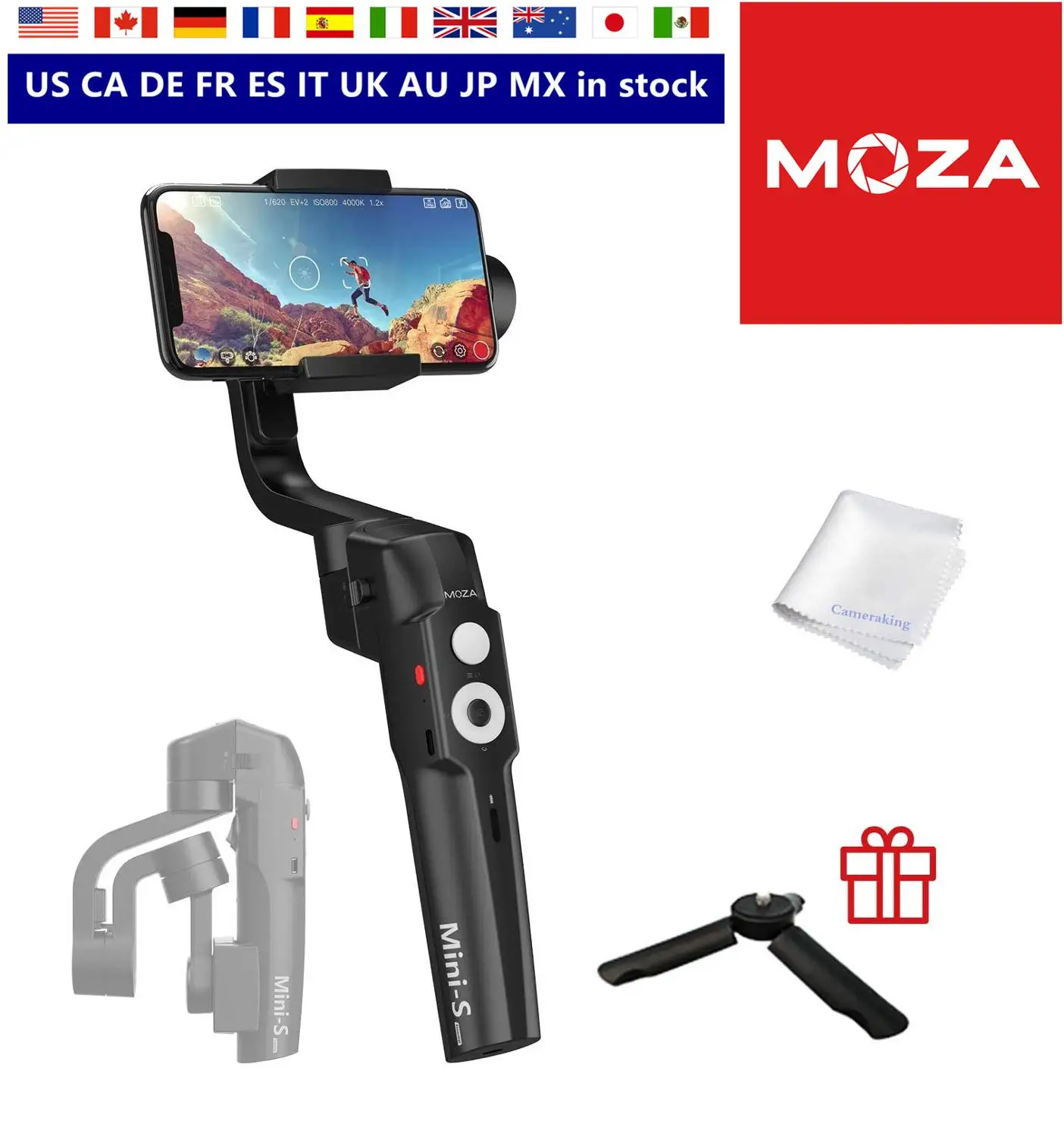 MOZA Mini S необходимый складной шарнирный стабилизатор для смартфона отслеживание