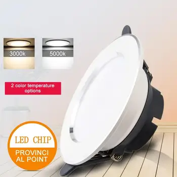 

6 Pcs Warm/Cool LED Ceiling Recessed Downlight Home Lighting Fixture Lamp Led Bedroom Light Office Lighting Cafe Light