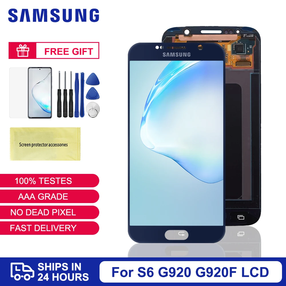 ЖК-дисплей и сенсорный датчик для Samsung GALAXY S6 G920F G920A | Мобильные телефоны