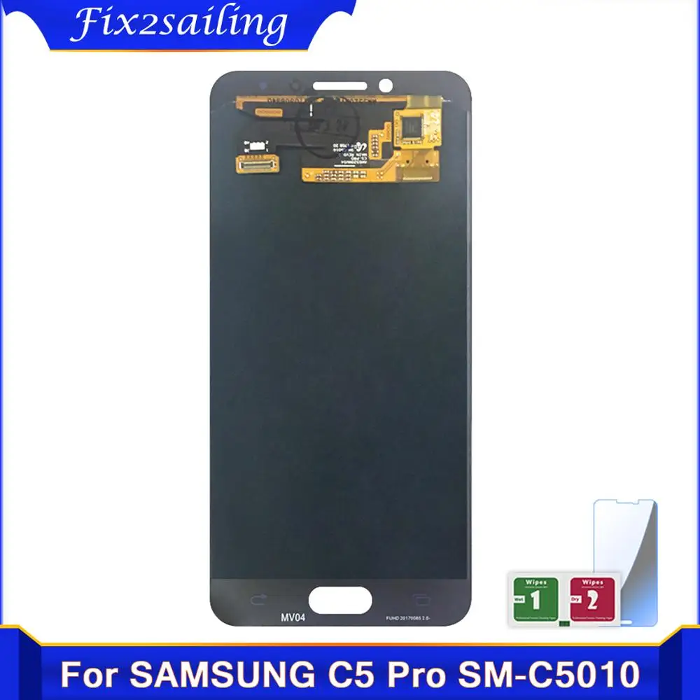 Супер Amoled LCDS для SAMSUNG Galaxy C5 Pro C5010 сенсорный экран дигитайзер полная сборка