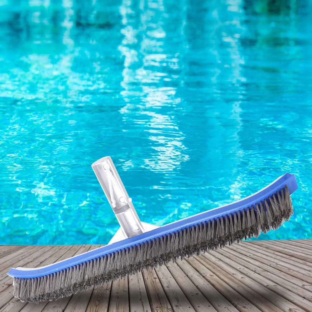 

Heavy Duty Pool Brush 18" Aluminium Swimming Pool Cleaning Brush with Stainless Steel Bristles &T8