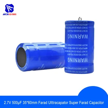 

diymore Super Farad Capacitor 2.7V 500F 60*35mm Low ESR High Frequency Super Capacitor 2.7V500F 60x35mm for Car Power Supply