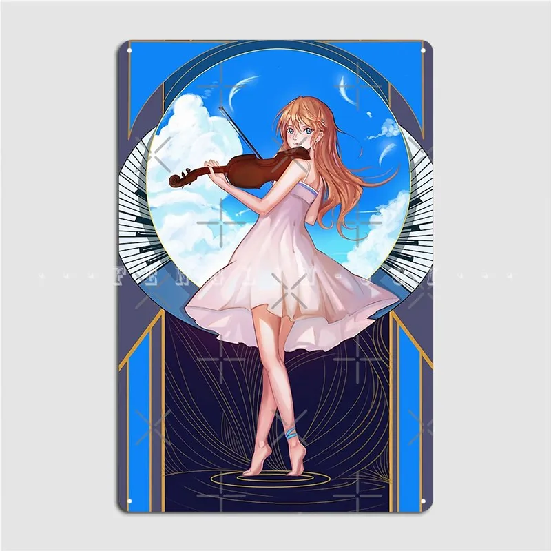 

Металлический плакат на скрипку Aura Play, плакат на стену клуба, бара