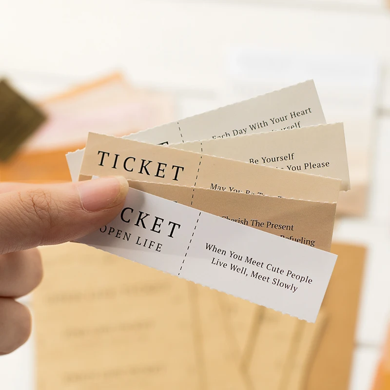 

14 sheets/tearable bill salt ins style creative simple small fresh hand account material kraft paper party gift packaging label