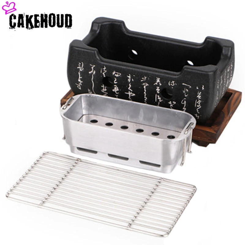 Japanese Household Mini Desktop Charcoal Grill Portable Outdoor Camping Special Food Carbon Oven Barbecue Tool Charcoal Grills