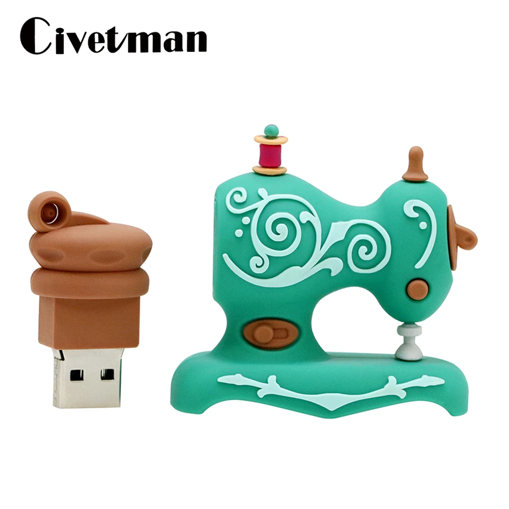 Usb Flash Drive 256gb Tailor Sewing Machine Usb 2 0 Flash Memory Stick Key 128gb 64gb 32gb 16gb 8gb Pendrive Creative Usb Disk Usb Flash Drives Aliexpress
