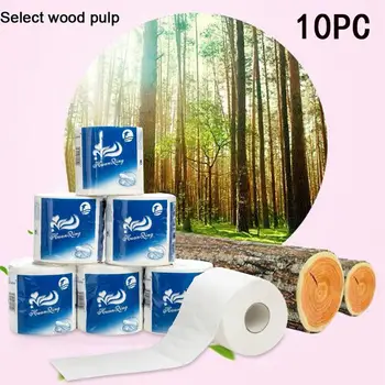 

10 Roll Hollow core paper for household Hollow Replacement Roll Paper Print Interesting Toilet Paper Table Kitchen Pape @50