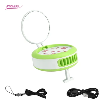

Multi-functional Portable Electric Fan with Mirror USB Rechargeable Handheld Mini Fan for Makeup Eyelash Extension Make Up Tool