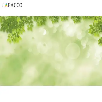 

Laeacco Green Leaves Light Bokeh Newborn Baby Shower Birthday Backdrop Vinyl Photophone Photography BackgroundFor Photo Studio
