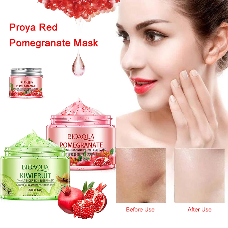 

Bioaqua Sleeping Mask No-Wash Pomegranate Kiwif Fruit Face Skin Care Moisturizing Soothing Repair Night Cream TSLM21