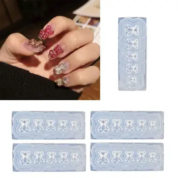 

5Pc Silicone Mini Gummy Bear Mold Nail Art Resin Casting Mould Template Bear Silicone Resin Mold Jewelry Tools Art Craft