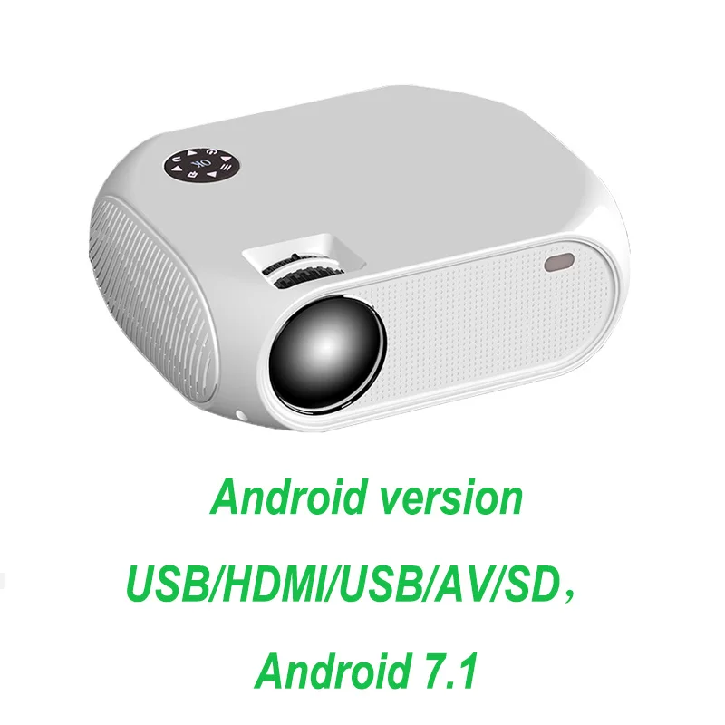 ByJoTeCH E08 светодиодный проектор 2000 люмен 1080P домашний кинотеатр wi-fi-мультимедиа Android Версия опционально HDMI VGA Proyector Beame - Цвет: Android version