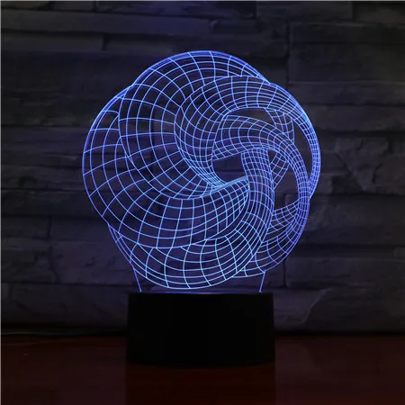 Абстрактный сенсорный выключатель 3D лампа новинка искусство 3D Светодиодная лампа домашние декоративные светильники свет 7 цветов подарок свет для друзей 1443