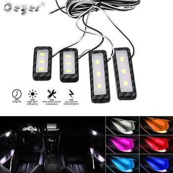 

Ceyes Cars Decorative Armrest Interior Door Handle LED Lighting Car Inner Bowl Light Auto Atmosphere Lamp Car Lights Universal