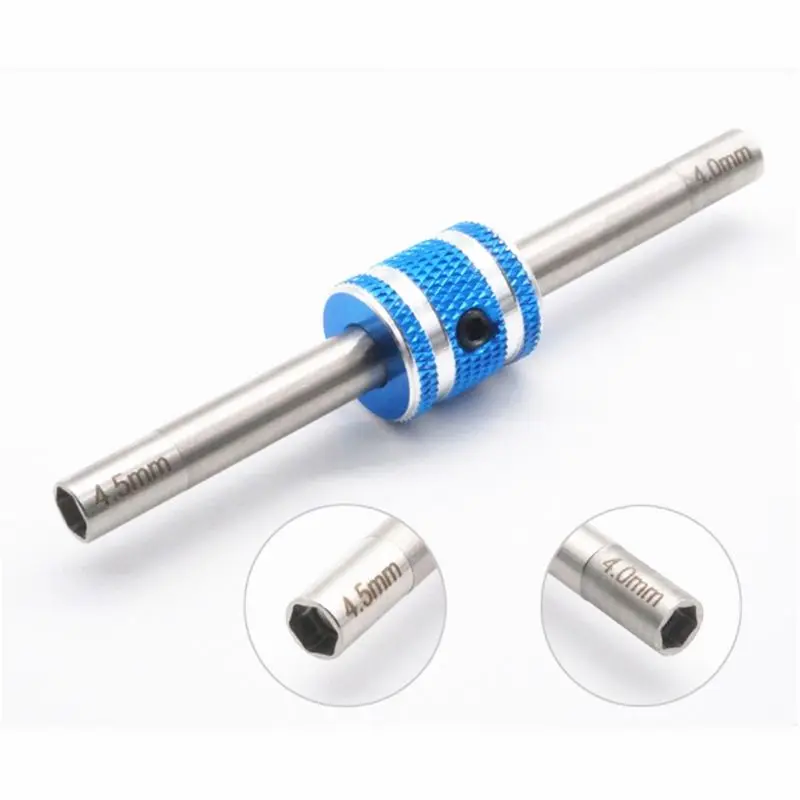 Мини 4wd шестигранные поворотные пряжки 4-4,5 мм самодельные детали для Tamiya Pro инструмент для установки и удаления гайки - Цвет: Blue