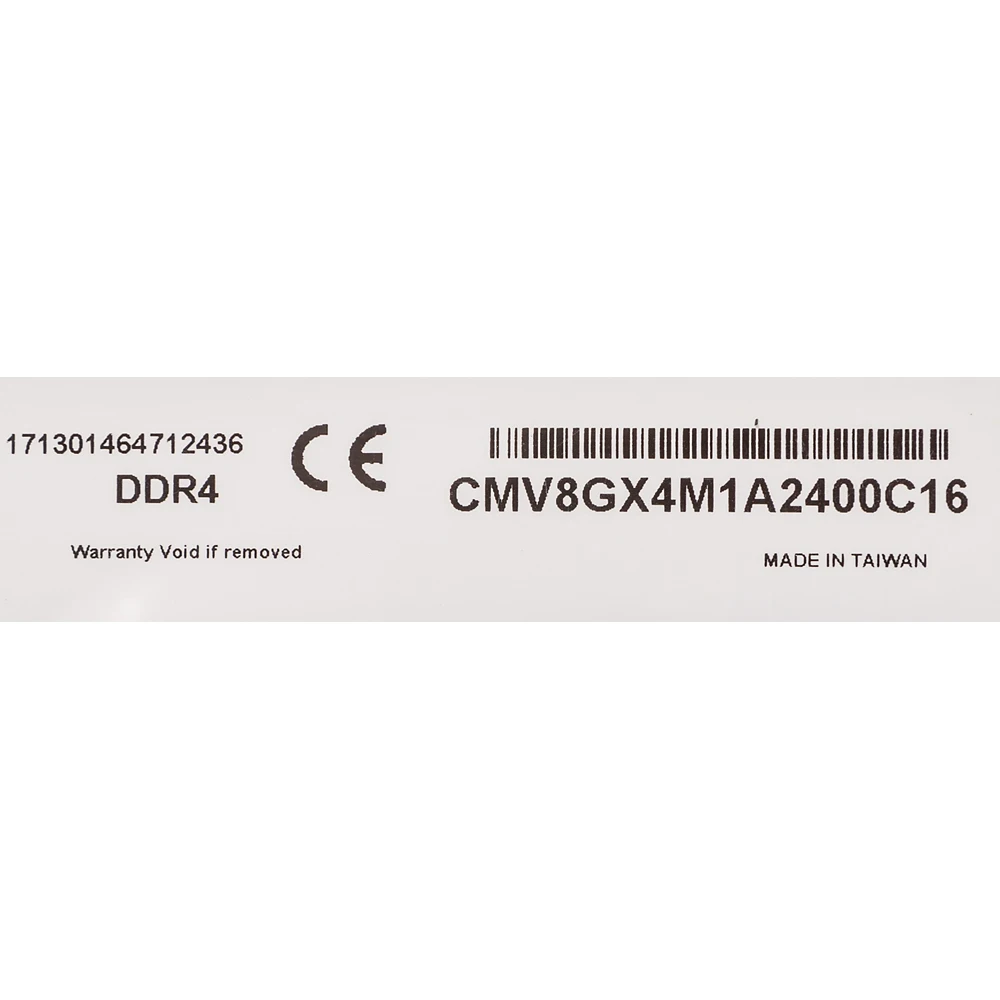 Память DDR4 8Gb 2400MHz Corsair CMV8GX4M1A2400C16 RTL PC4-19200 CL16 DIMM 288-pin 1.2В