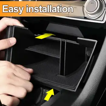 

ABS Inner Car Center Console Central Cellphone Card Multi Function Storage Box For Honda For Civic 10th 2016 2017 2018