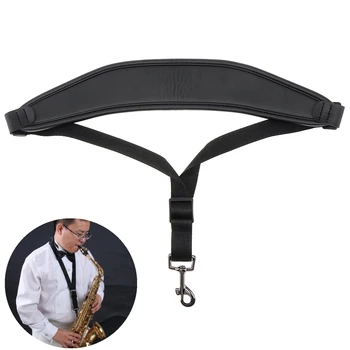 

Kids Goat Genuine Leather Adjustable Saxophone Neck Strap with Snap Hook Single Shoulder Strap for Saxophone
