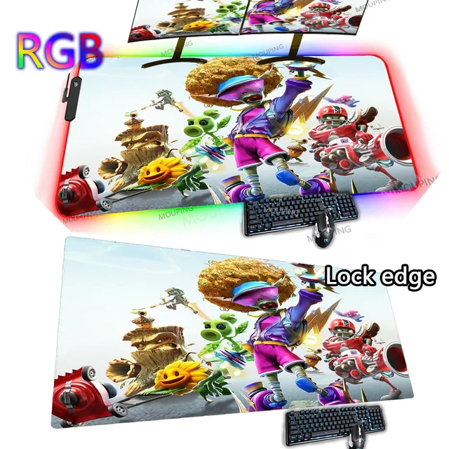 Desk Mat 1200x600 Plants Vs Zombies Mouse Pad 100x50 Carpet Mouse Computer Extra Large Gaming Mat Huge Rug Rgb Led Backlit Anime 12