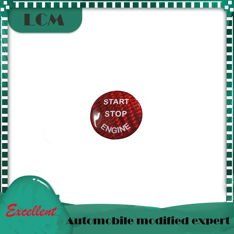 Red Carbon Fiber For-BMW F20 F21 F22 F23 F30 F31 F32 F33 F10 F11 F12 F13 F01 F02 X1 Add on Style Engine Start Button Cover | Автомобили и