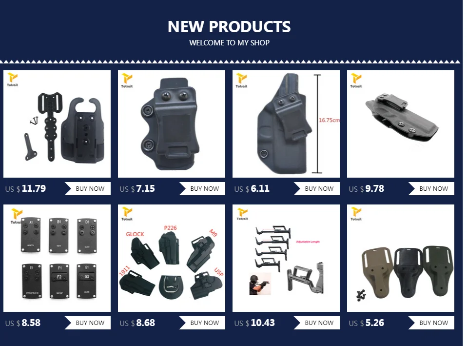 Totrait IWB KYDEX кобура подходит для Glock 43 Glock 43X на заказ кобура для пистолета Внутри Скрытого Ношения принадлежности для пистолета для охоты