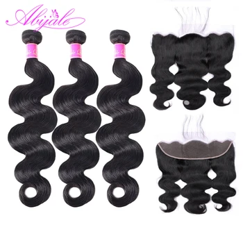 

Abijale Body Wave Bundles With Closure Peruvian Hair Bundles With Frontal Human Hair Bundles With Closure Remy
