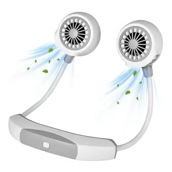 

Outdoor LED Portable Foldable USB Charging Hand Free Neck Hanging Cooling Fan 2020