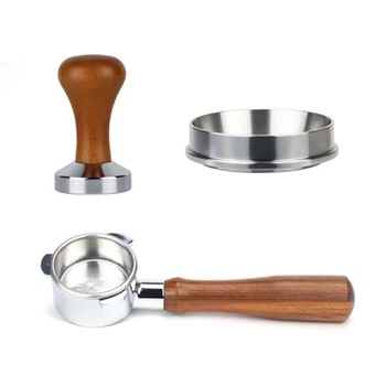 

Coffee Bottomless Portafilter for Breville 870/878/880 Filter 54MM Filter with Coffee Tamper and ligent Dosing Ring