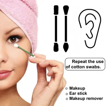

Reusable Q-Tip Cotton Pad Swab Ear Cleaning Cosmetic Buds Sticks Eyelash Extension Makeup Individual Applicators Tools Swabs
