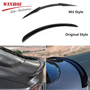 

Carbon Fiber Car Spoiler Wing for Tesla Model S M4 Style Original Style 2014-in Car Spoiler Rear Tail Boot Lip Spoiler Wing