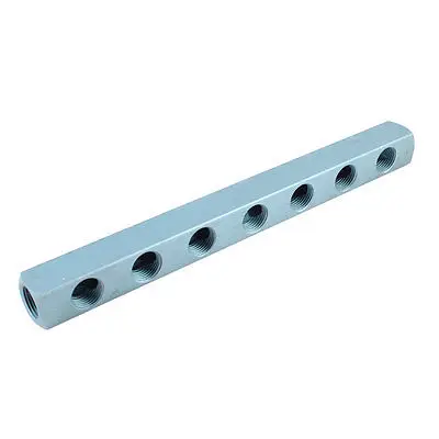 

21mm Female Thread 7 Positions Inline Quick Connector Air Hose Manifold Block