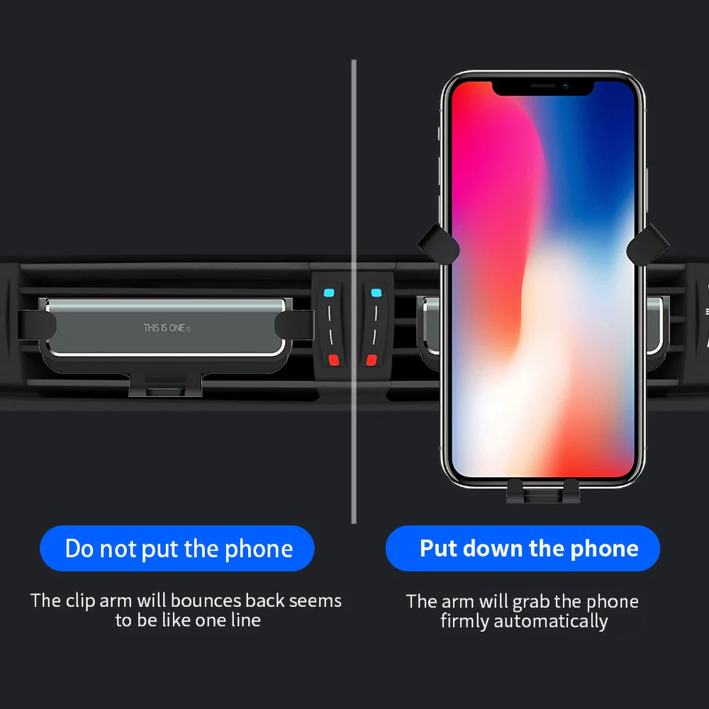 Автомобильный держатель Meeker Gravity для iPhone 11 Pro MAX крепление на вентиляционное