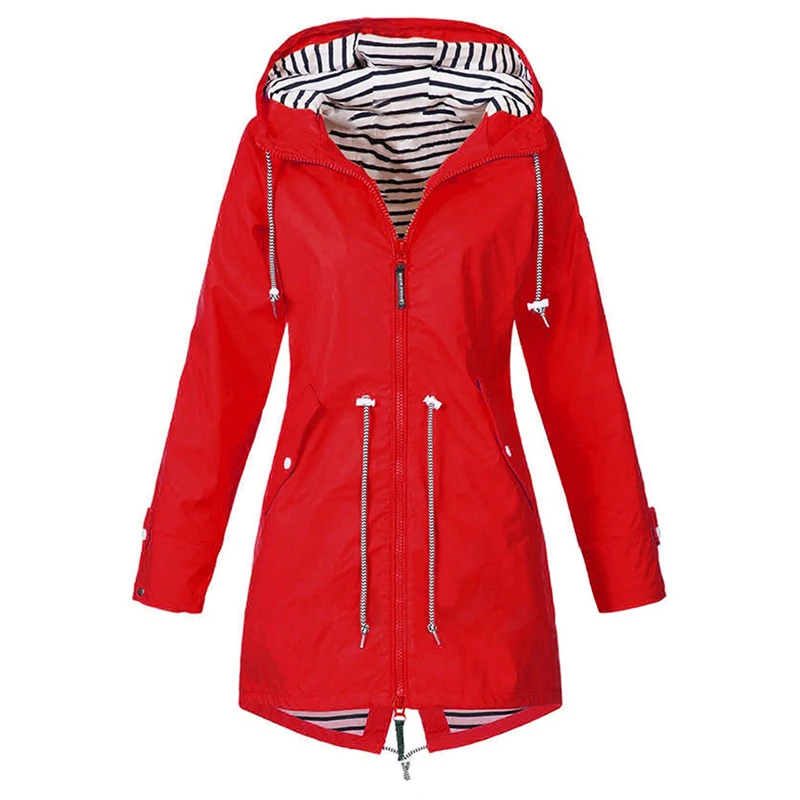 incredible  XINKAI 2019 Women Jacket Coat Waterproof Transition Jacket Outdoor Hiking Clothes Lightweight Rainc