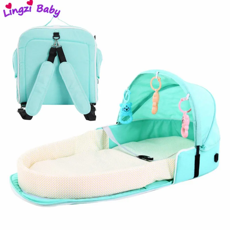Lit Portable Pliable Pour Bebe Panier De Couchage Respirant Protection Solaire