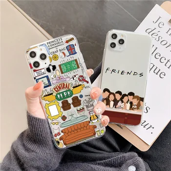 

Central Perk Friends Phone Case for iPhone 11 Pro Max X XR XS Max Case for iPhone 7 8 6 6s Plus Cover Cute Transparent Soft Case