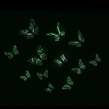 12 шт. светящиеся бабочки декоративные наклейки на стену 3D радужные Наклейки Декор стены животные светятся в темноте