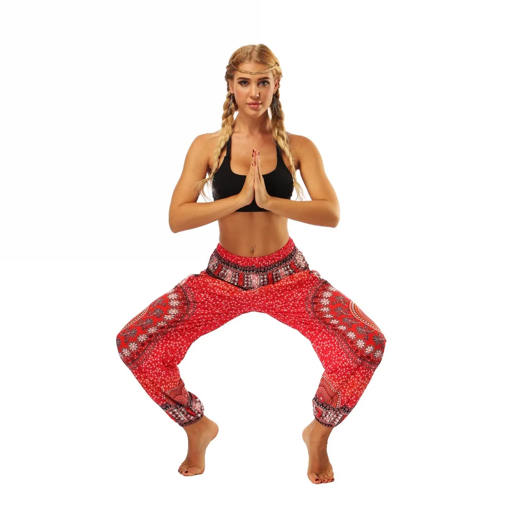 TL006- Red round circle wide leg loose yoga pant leggings (4)