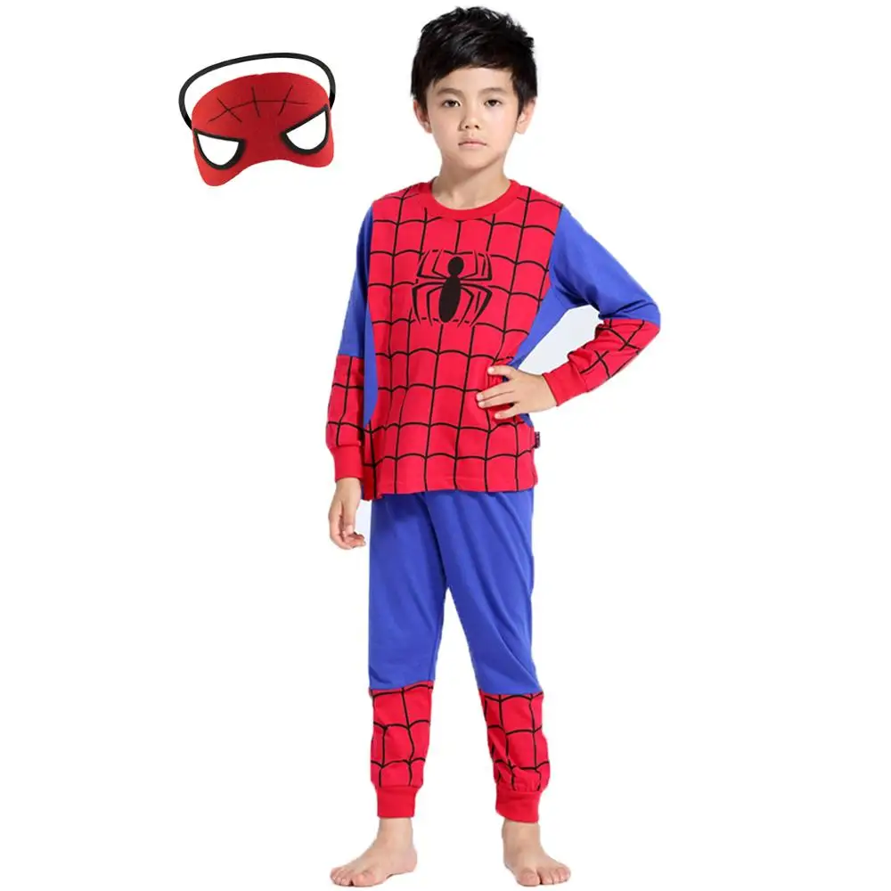 Пижама для мальчиков 7-12 лет в стиле аниме капитан америка - Цвет: Spiderman