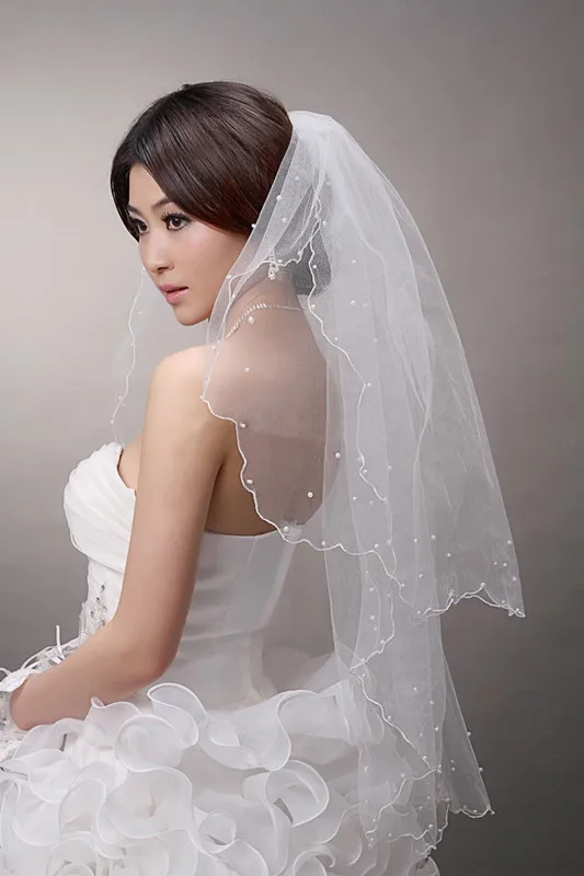 Multi-Layers Tulle Wedding Veils with Comb Pearls Short Bridal Veil Hot  Sale Special Occasion Women Hair Accessories - AliExpress Weddings & Events