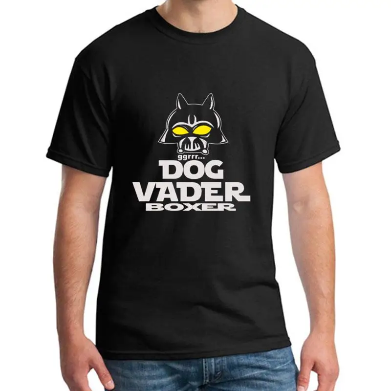 

printed Dog Vader Boxer tshirt for men and women Short-Sleeve Original Leisure mens tshirts Clothes Pattern