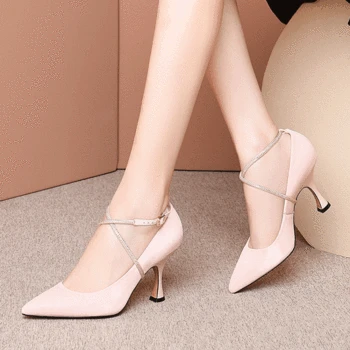 

Doratasia 2020 Dropship Top Quality Ladies High Heels Sexy Genuine Leather Skin Women Shoes Woman Party Wedding Pumps