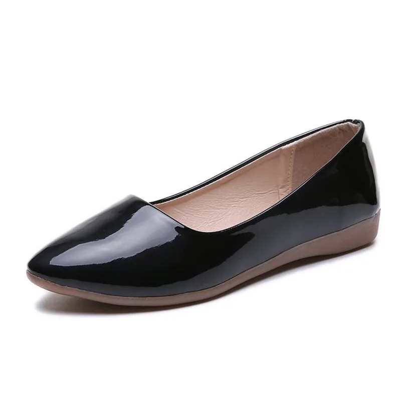 

Spring and autumn new black work shoes women's increased peas shoes soft bottom non-slip pointed wedges single shoes small shoes