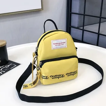 

2019 new small bag female large-capacity shoulder canvas bag Multi-function mini candy color small square bag