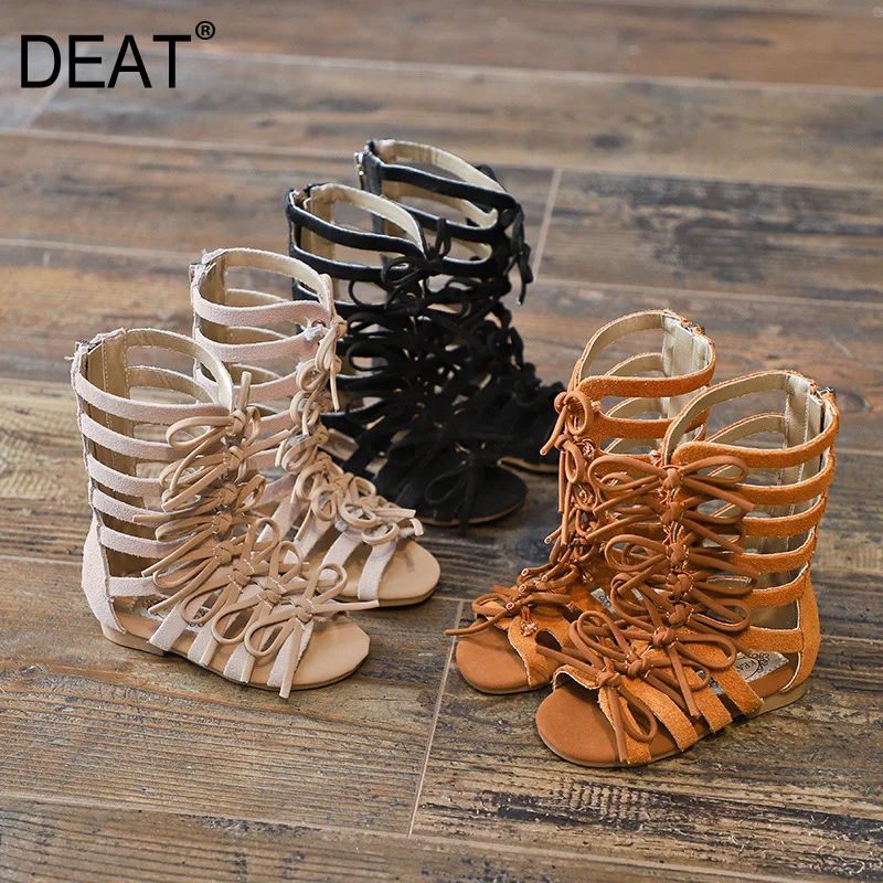 DEAT-Zapatos con lazo calado para mujer, botas frescas para bebé, Moda de Primavera y verano, 10I481, 2021