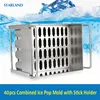 New Ice Cream Bar Popsicle Molds Commercial DIY Ice Lolly Mould 40 Branches Stainless Steel Sticks Holder 6 Shape Options 4