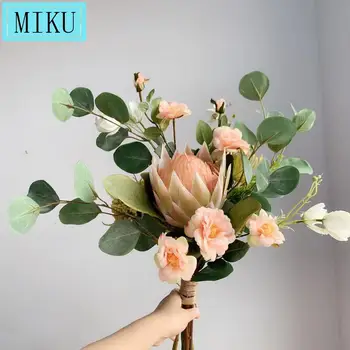 

High-End Bouquet Sensei Royal Flower Especially Gallileaf Hand Bouquet Simulated Bouquet Fake Flower Wedding Artificial Plant