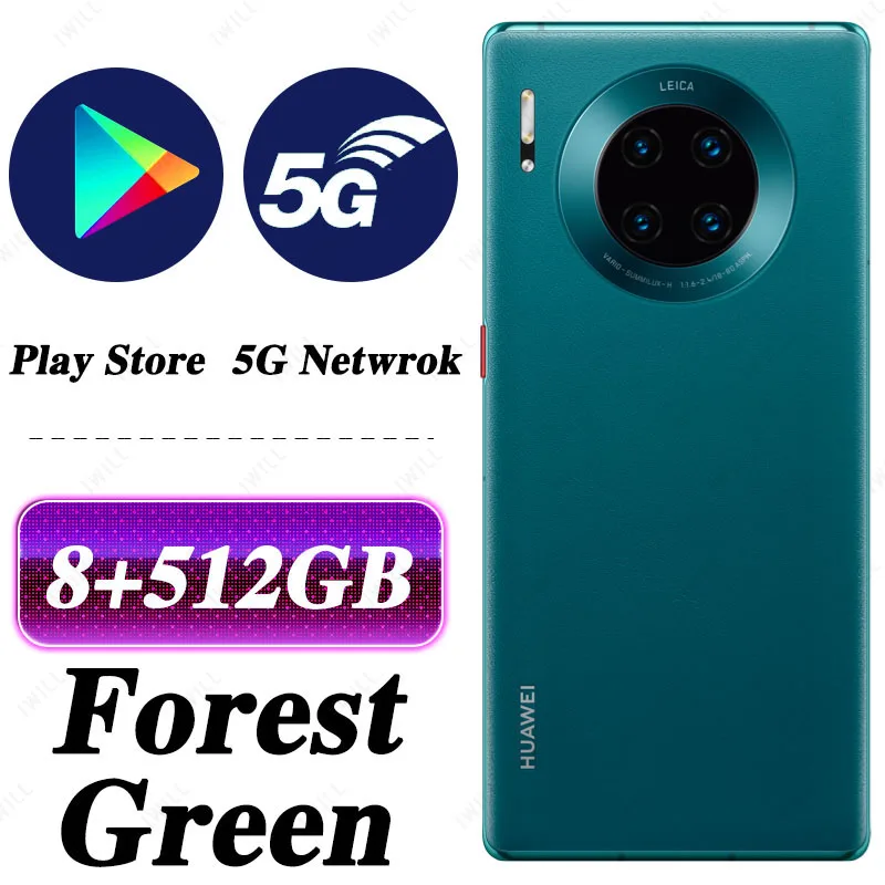 HUAWEI mate 30 Pro 5G мобильный телефон 6,53 дюймов Kirin 990 5G Android 10 Встроенный датчик жестов Google play 5G версия - Цвет: 8G 512G Forest Green